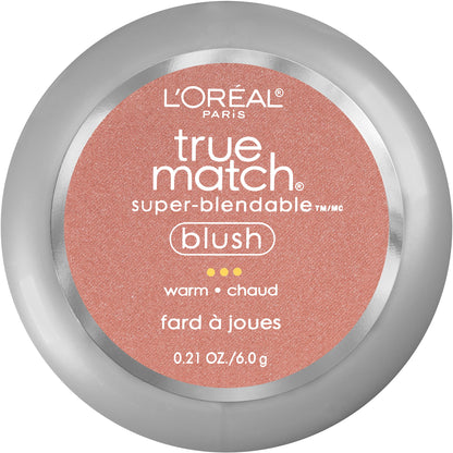 L'ORÉAL PARIS True Match Super-Blendable Blush, Soft Powder Texture, W5-6 Subtle Sable, 0.21 oz.