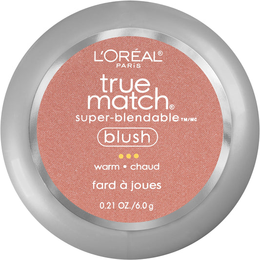 L'ORÉAL PARIS True Match Super-Blendable Blush, Soft Powder Texture, W5-6 Subtle Sable, 0.21 oz.
