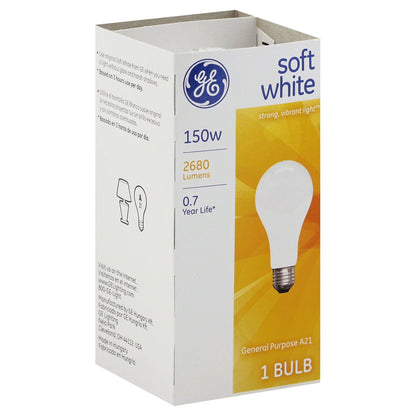 GE 150W A21 Soft White Incandescent Light Bulb