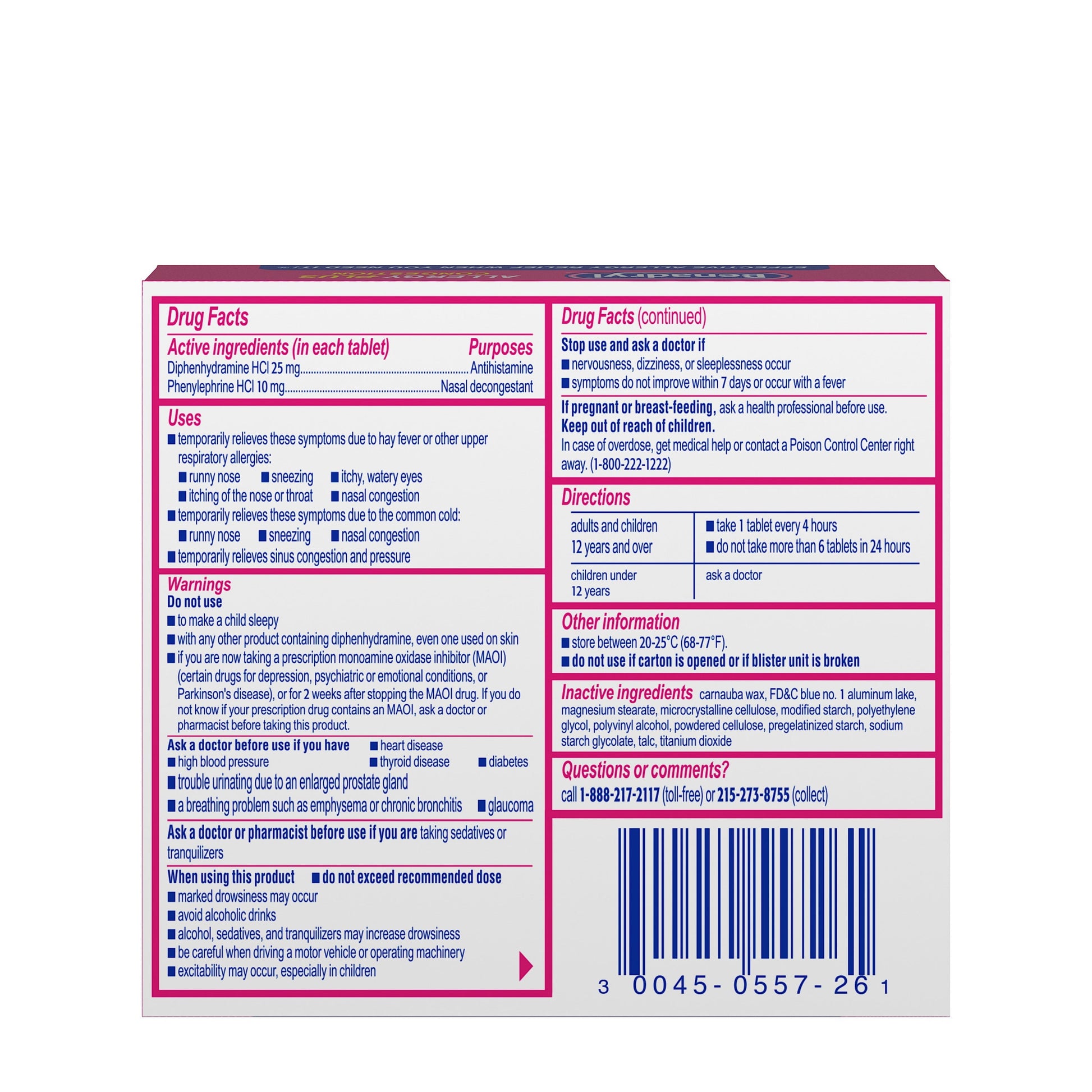 BENADRYL ALLERGY PLUS CNG ULTRATAB 24CT