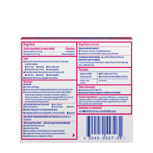 BENADRYL ALLERGY PLUS CNG ULTRATAB 24CT