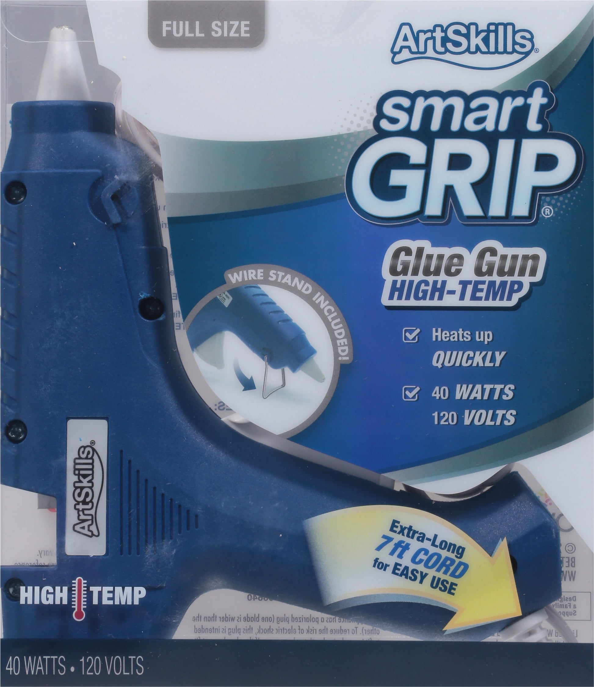 ArtSkills High Temperature Hot Glue Gun With Extra Long Cord - Blue