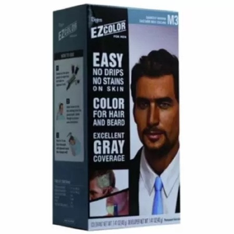Bigen Ez Color For Men M3 Darkest Brown Kit