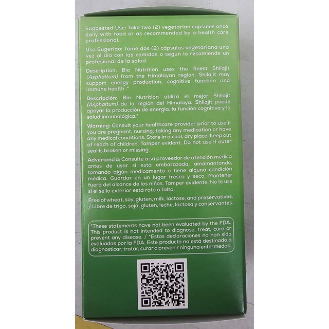 BIO NUTRITION SHILAJIT,ASPHALTUM