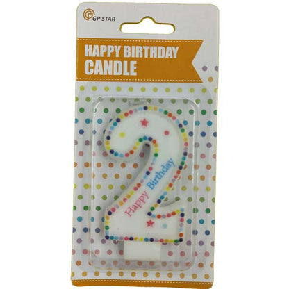 CANDLE DLX NUMERL BDAY #2