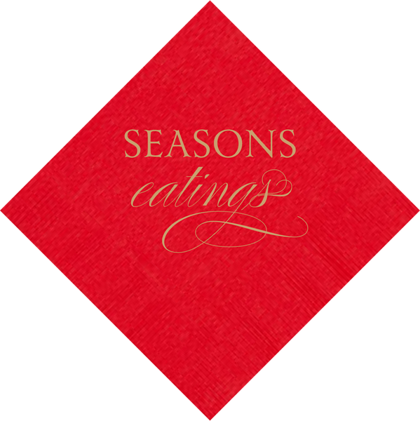 SENSATIONS Beverage Napkins - Classic Red, 40 count