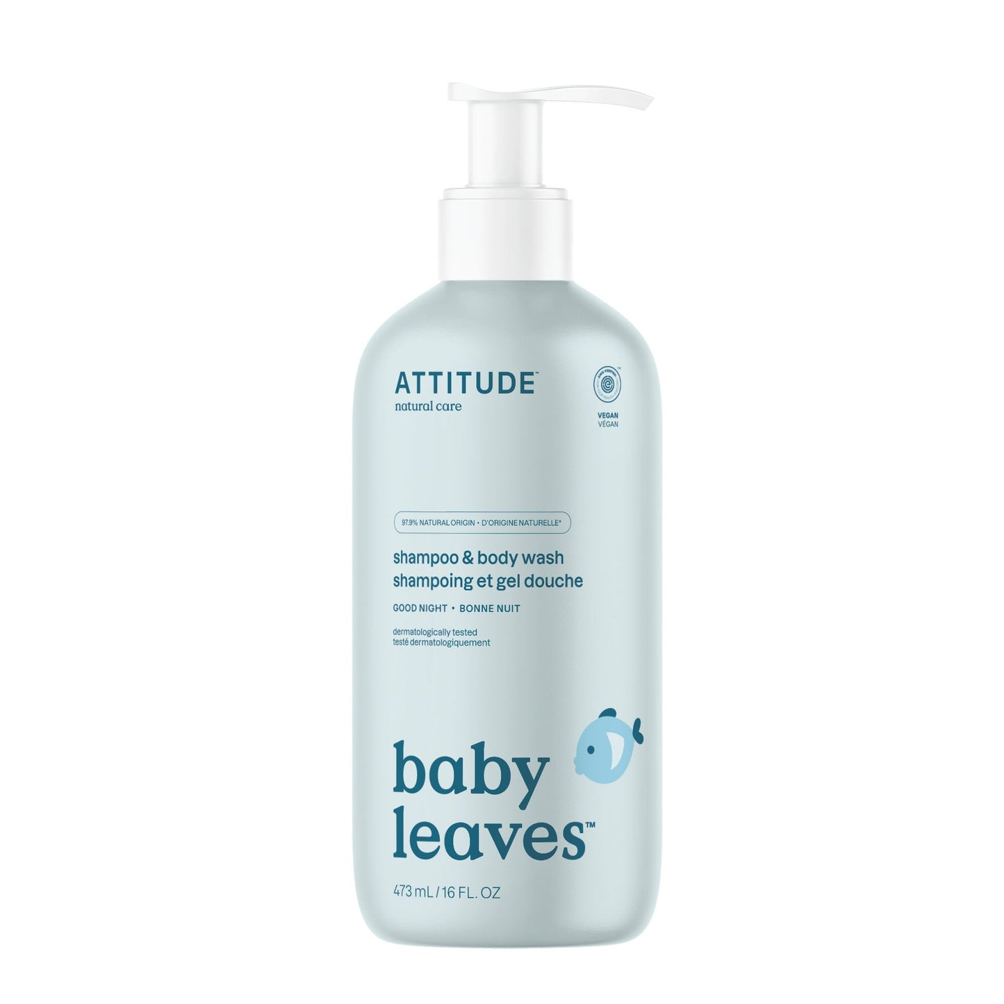 ATTITUDE BABY WASH,2IN1 GOOD NITE