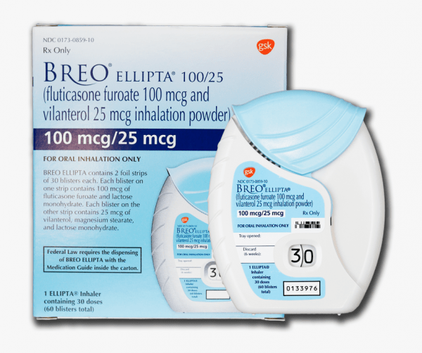 BREO ELLIPTA IN 100-25MCG 14INH