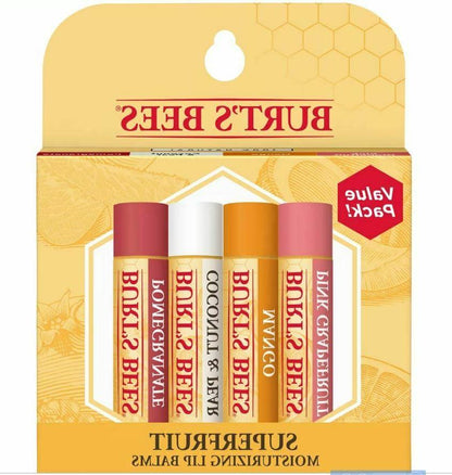 Burts Bees Lip Balm Superfruit 4 Pack (4in)