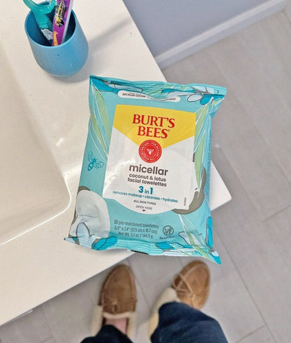 Burts Bees Towelettes Micellar 3-In-1 Coconut/Lotus 30Ct(3in)