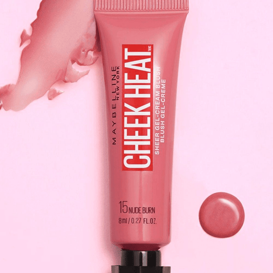 MAYBELLINE New York Cheek Heat Gel-Cream Blush, 015 Nude Burn, 0.27 oz