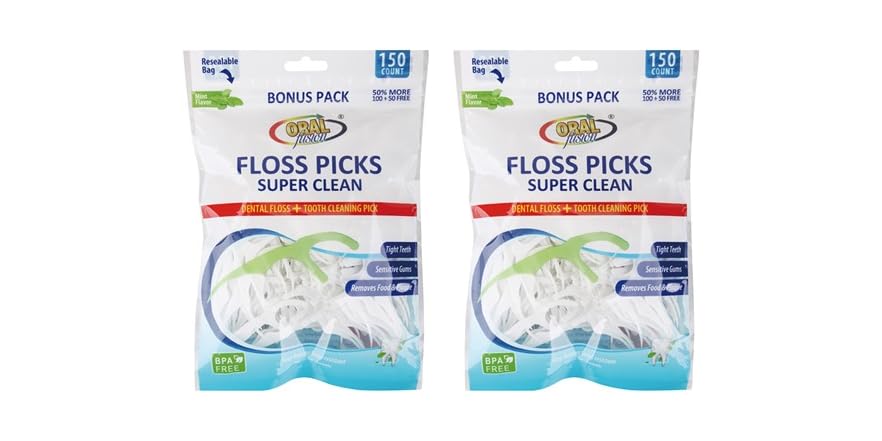 FLOSS PICKS 2IN1 50 CSTRCH CHR