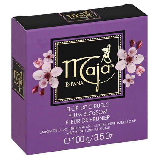 MAJA SOAP BR 3.5OZ PLUM DSHP