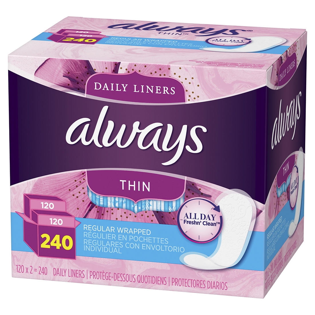 ALWAYS LINERS DLY PRT PA 46LONG
