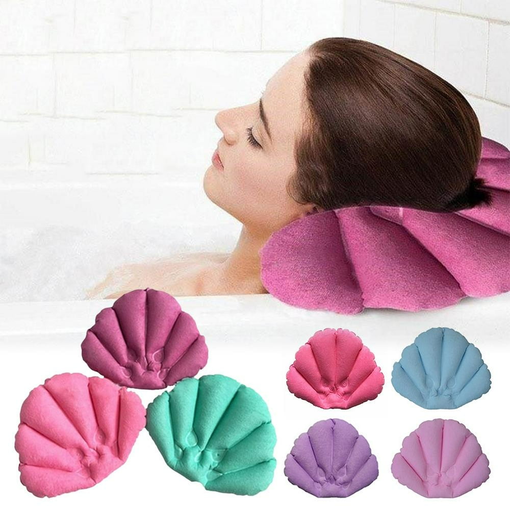 TERRY BATH PILLOW,GREEN
