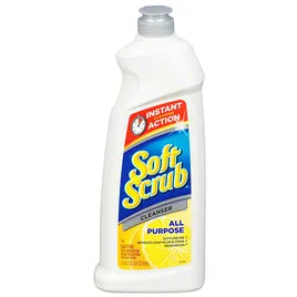 SOFT SCRUB LQ 8X24OZ LEMON