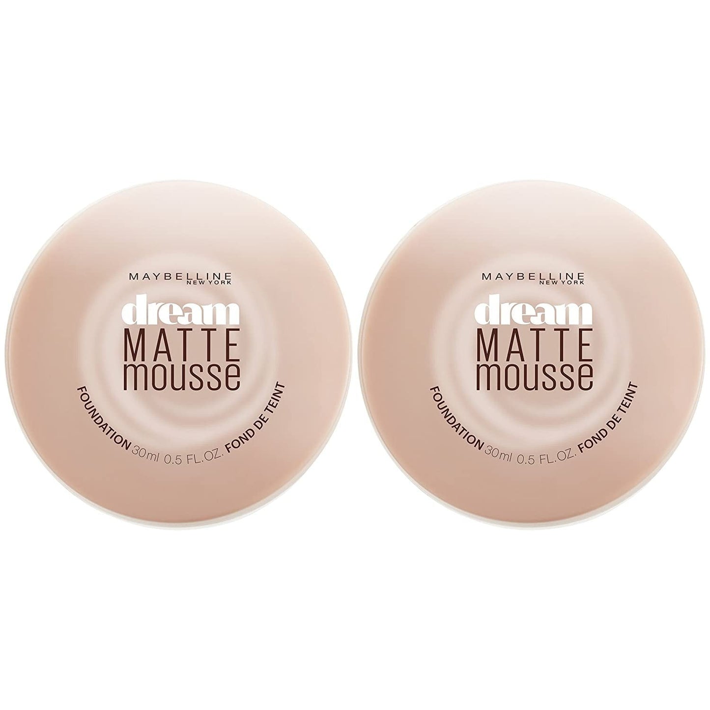 MAYBELLINE New York Dream Matte Mousse Foundation Makeup, Creamy Natural, 0.64 oz