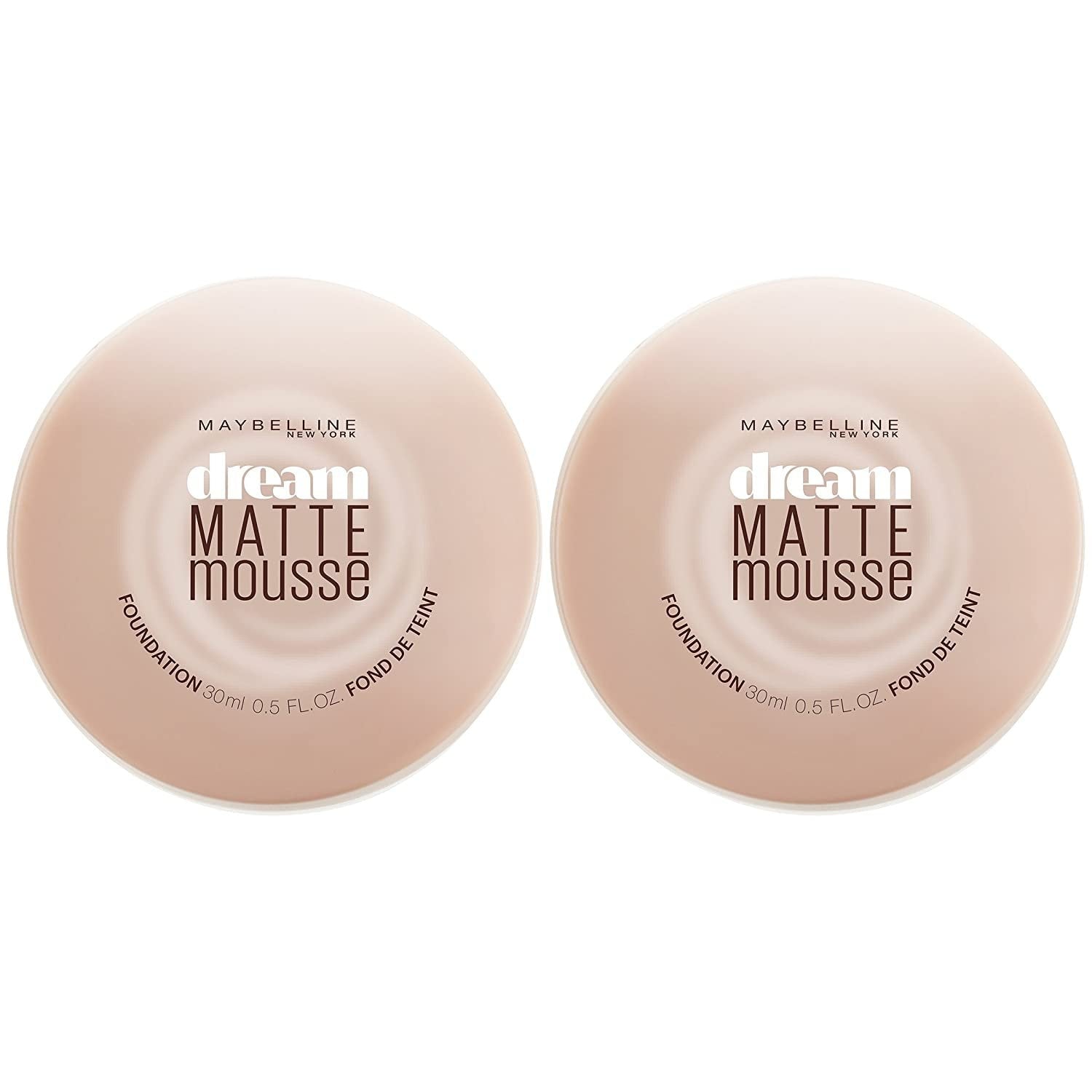 MAYBELLINE New York Dream Matte Mousse Foundation Makeup, Natural Beige, 0.64 oz