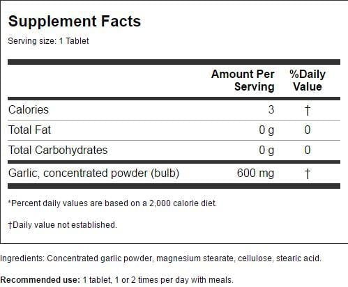 ARIZONA NATURAL GARLIC TIME,T/R,1800MG