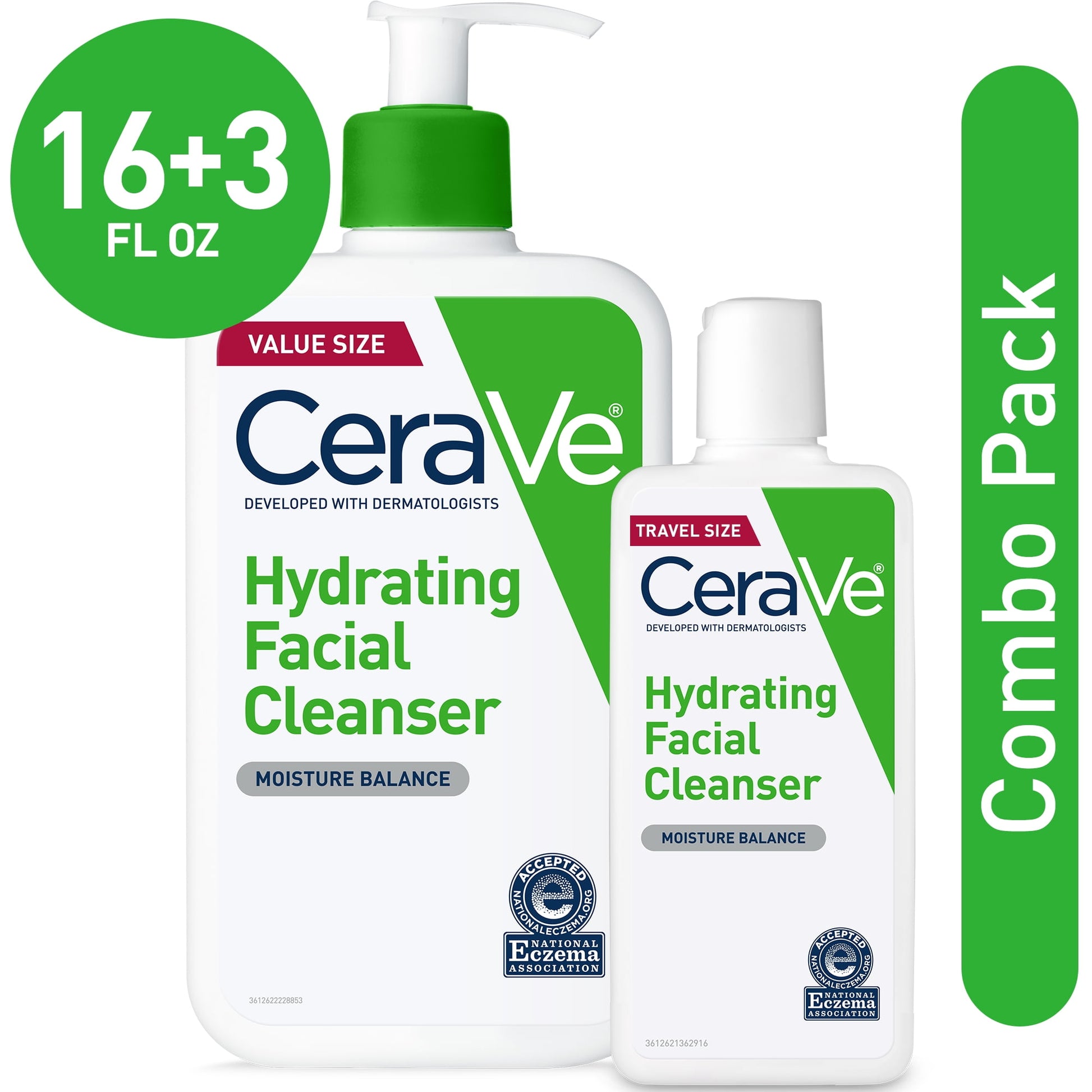 CeraVe Hydrating Facial Cleanser for Normal to Dry Skin, 16 oz