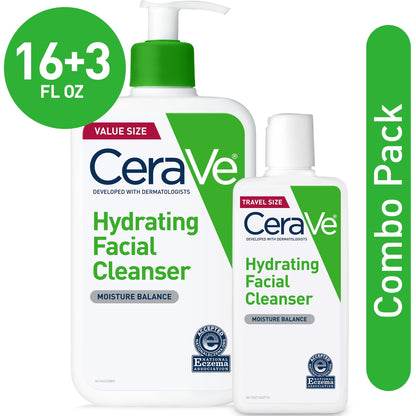 CeraVe Hydrating Facial Cleanser for Normal to Dry Skin, 16 oz