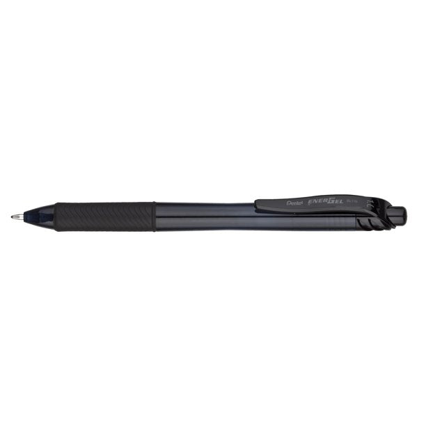 EnerGel-X Retractable Liquid Gel Pen, (0.7mm) Metal Tip, Medium Line, Black Ink 2-Pk