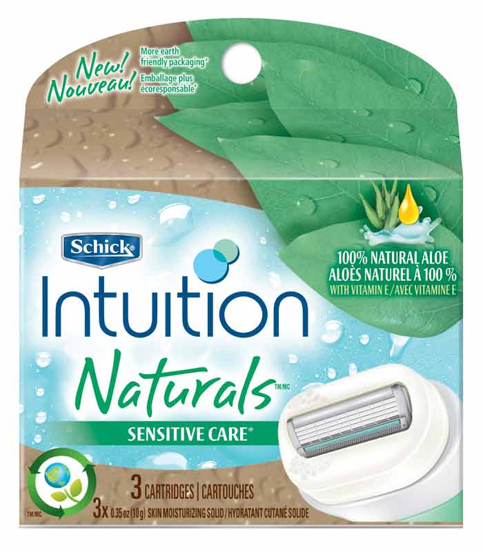 SCHICK INTUITION NATURALS REFIL SENS 3CT