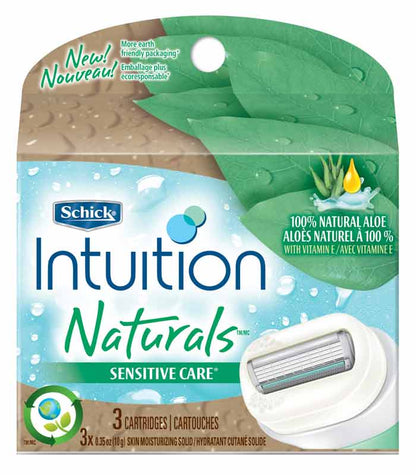 SCHICK INTUITION NATURALS REFIL SENS 3CT