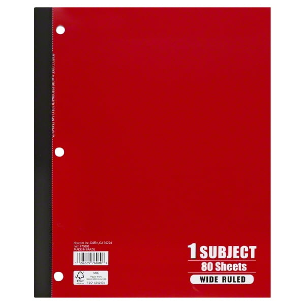 iScholar 1 Subject Wide Ruled Notebook - Assorted Colors
