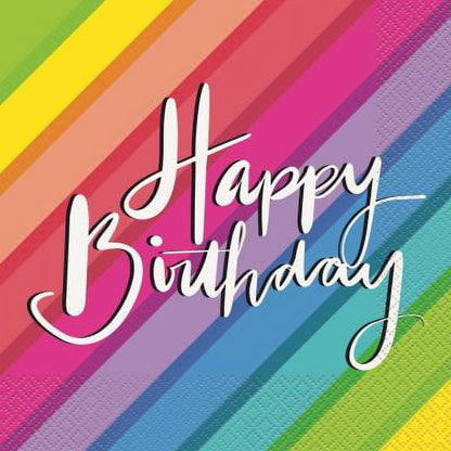 RNBOW RIBN BDAY BEV NAP 16CT