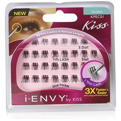 Kiss I Envy Trio Short 30 Count Trio Lashes
