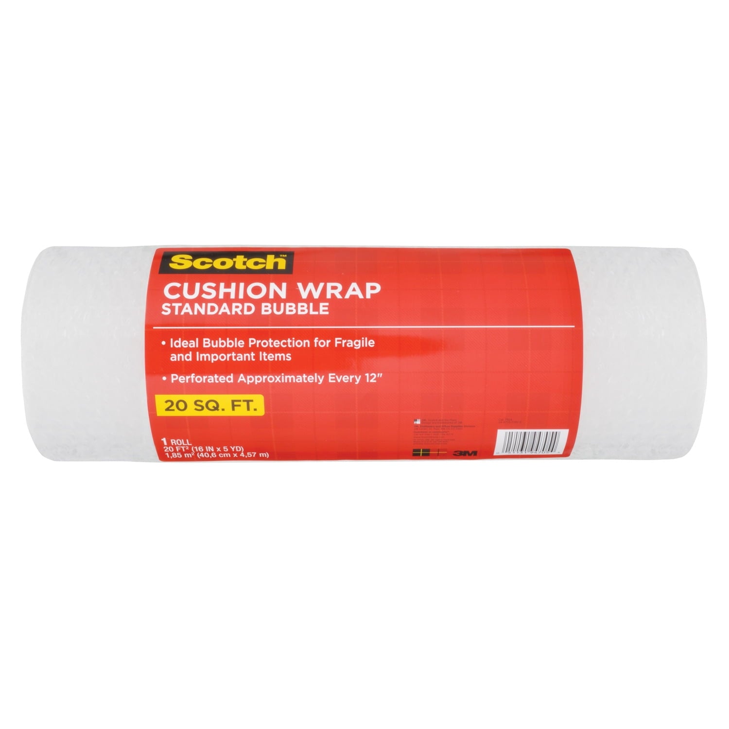 3M Scotch Cushion Wrap, Standard Bubble, 16" x 9' - 1.0 ea