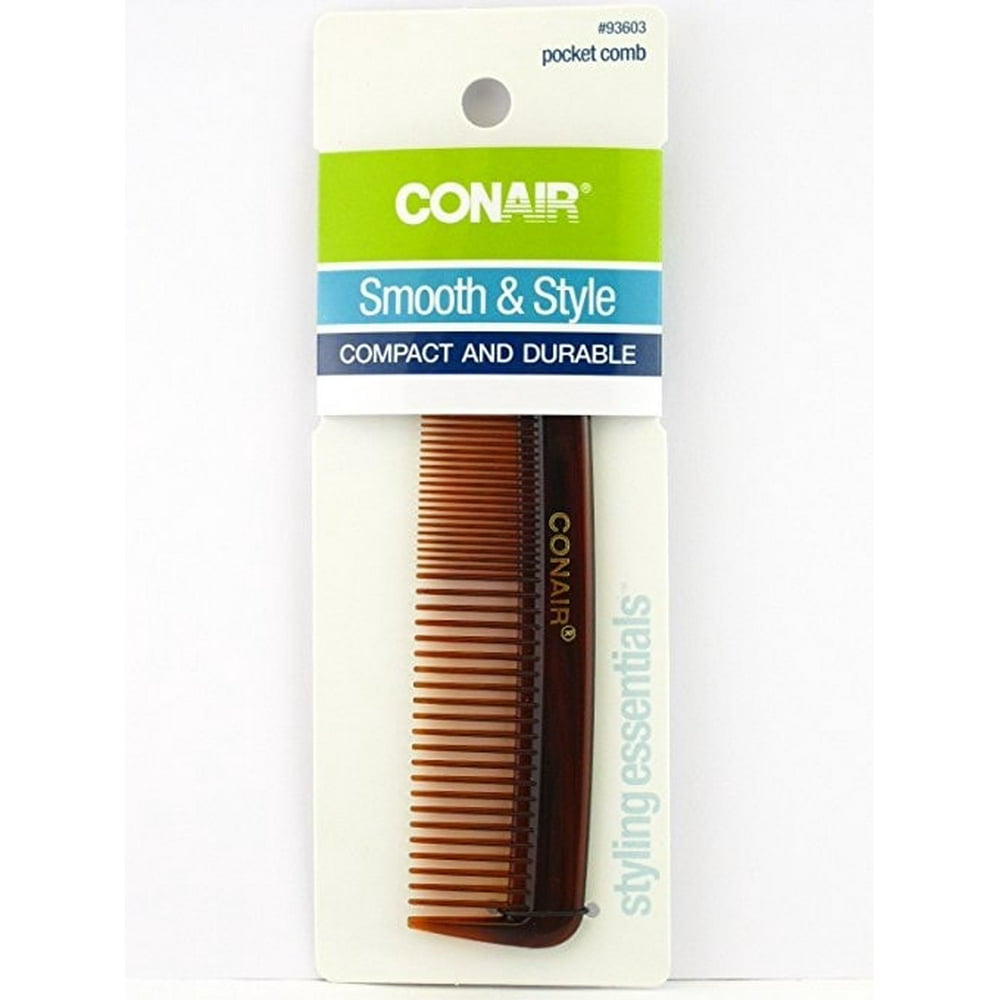 CONAIR Styling Essentials Smooth & Style Pocket Rubber Comb, 2 count