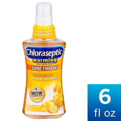 CHLORASEPTIC SPRAY S/F WARM HNY LEM 6OZ