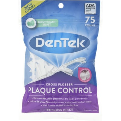 Dentek Cross Flosser Plaque Control 75 Count
