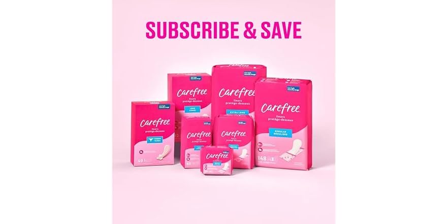 Carefree Thong Regular 49 Count Unscented Liner