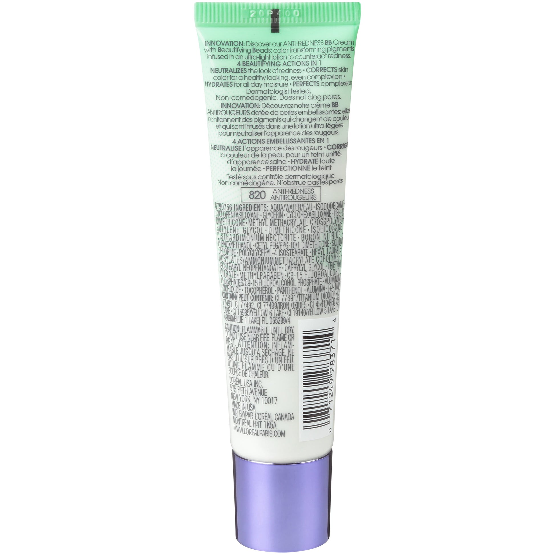 L'ORÉAL PARIS Magic BB Cream Face Makeup Anti-Redness with Vitamin C and E, 1 fl. oz.