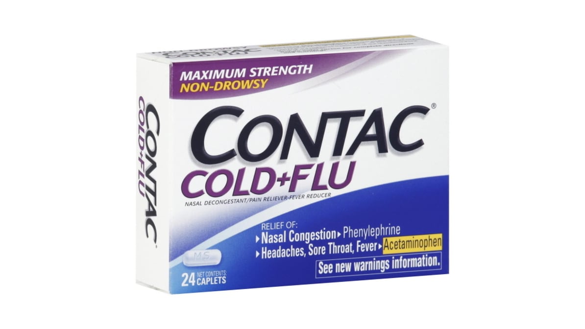 CONTAC COLD FLU DAY NON-DROWSY CPL 24CT