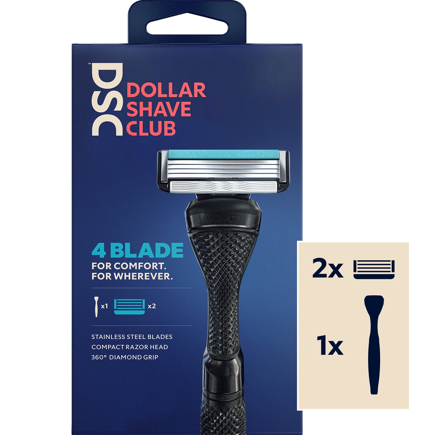 DOLLAR SHAVE RAZOR 4 BLD STRTR