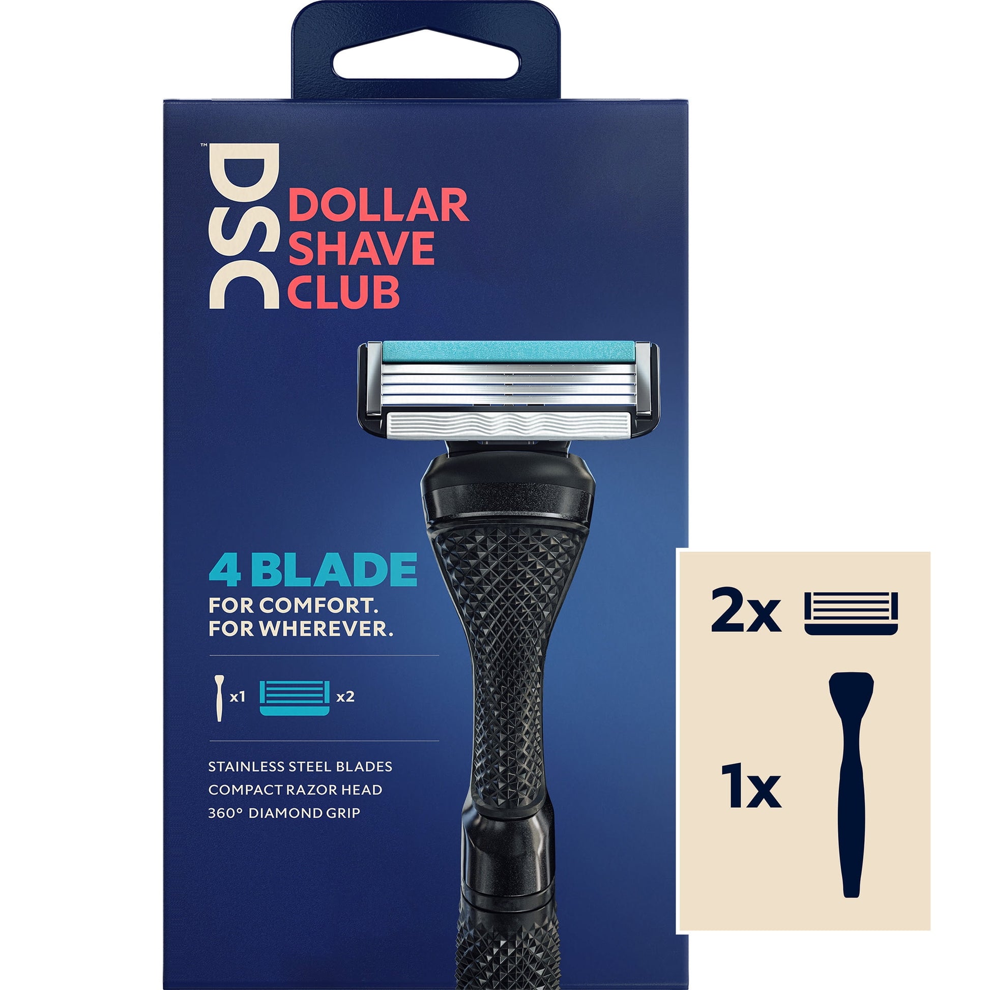DOLLAR SHAVE RAZOR 4 BLD STRTR