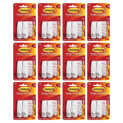 Command Medium Utility Wall Hook - White, 2 Hooks + 4 Strips