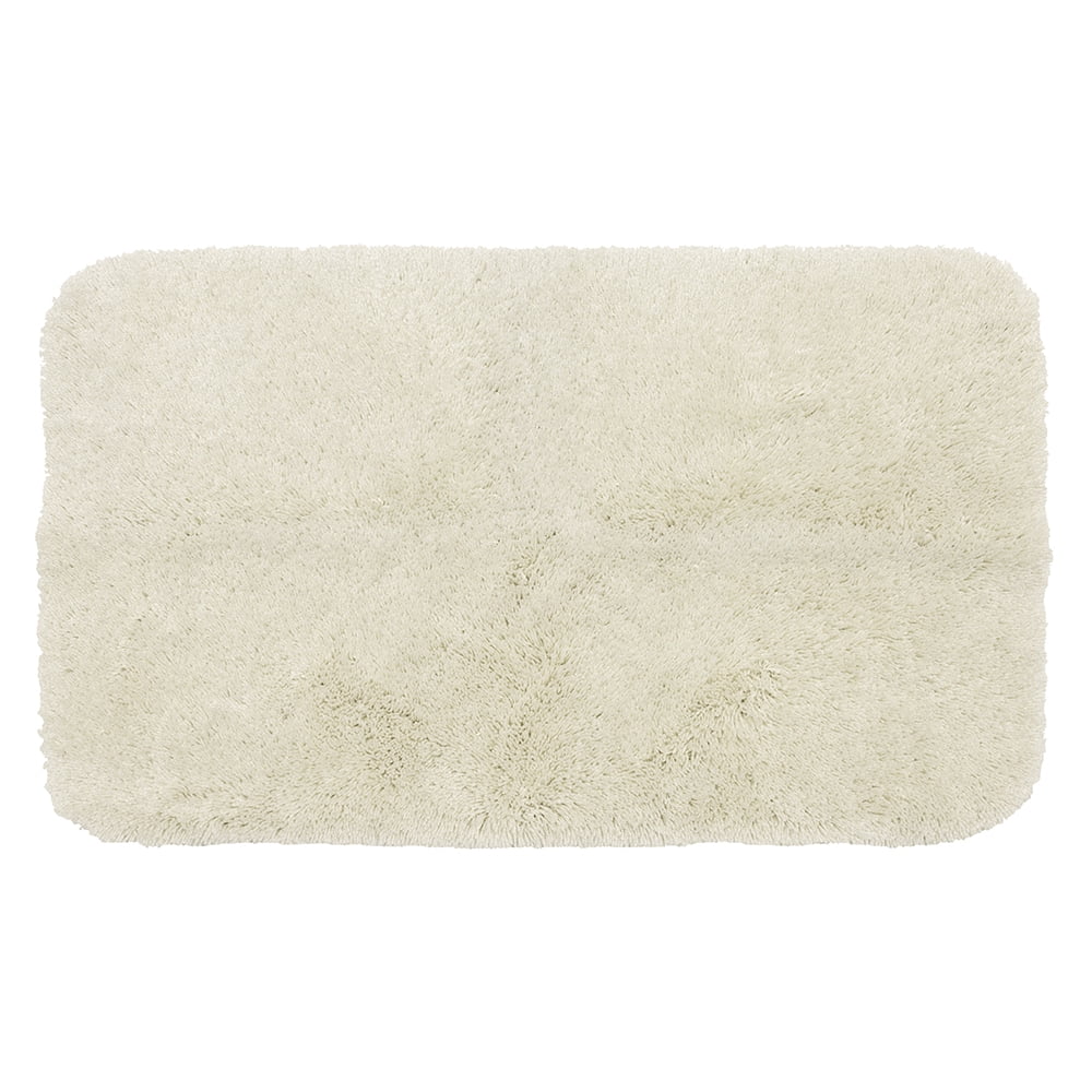 Royal Crest Polyester Bath Rug - White
