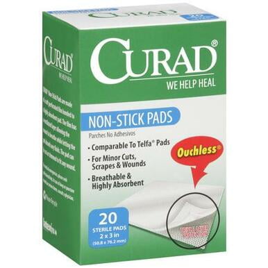CURAD PAD NON-STICK 3"X4" 20CT