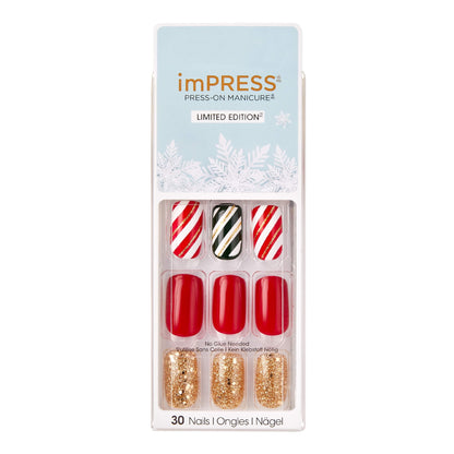 KISS imPress Press-on Manicure Artificial Nails Medium Length - Climb Up