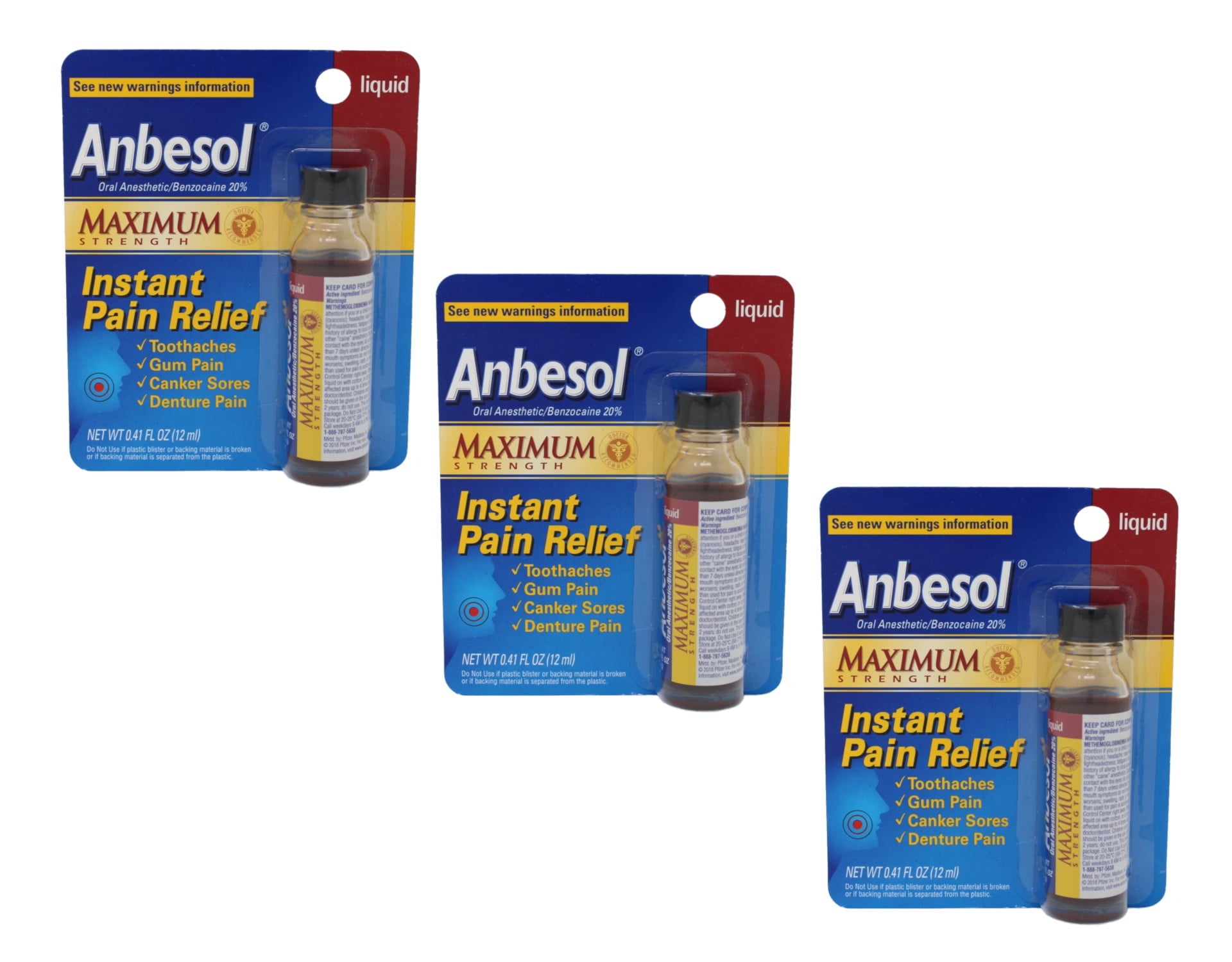 ANBESOL LIQUID MAX STRENGTH 0.41OZ