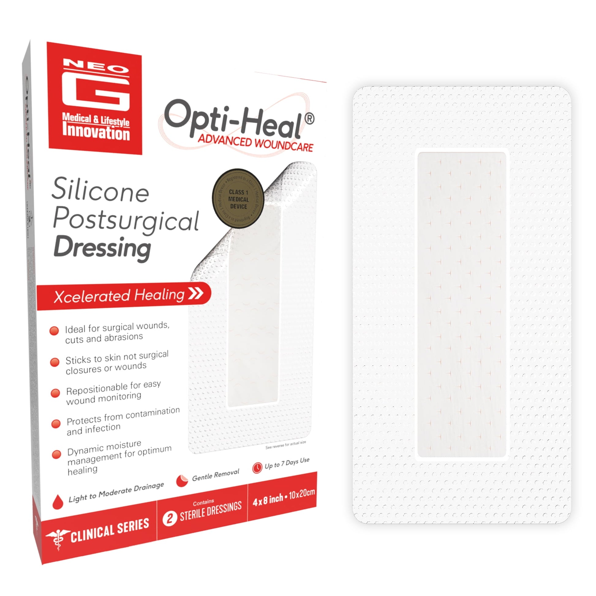 NEO G OPTI-HEAL SIL PSTSRGCL 4X8IN DRS 2