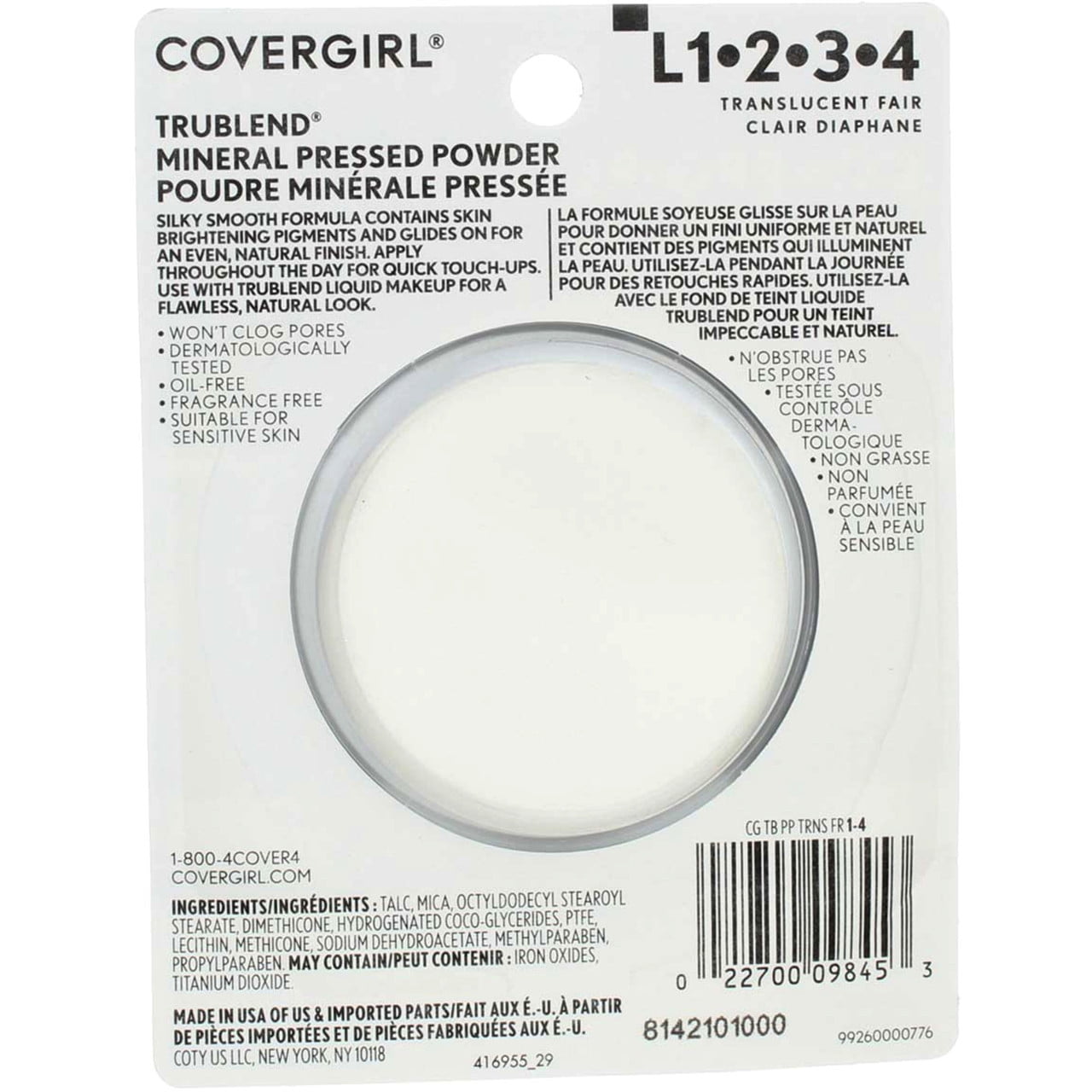 COVERGIRL TruBlend Pressed Powder - 001 Translucent Fair