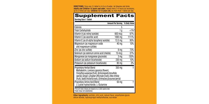 AIRBORNE TABLET LEMON LIME 10CT