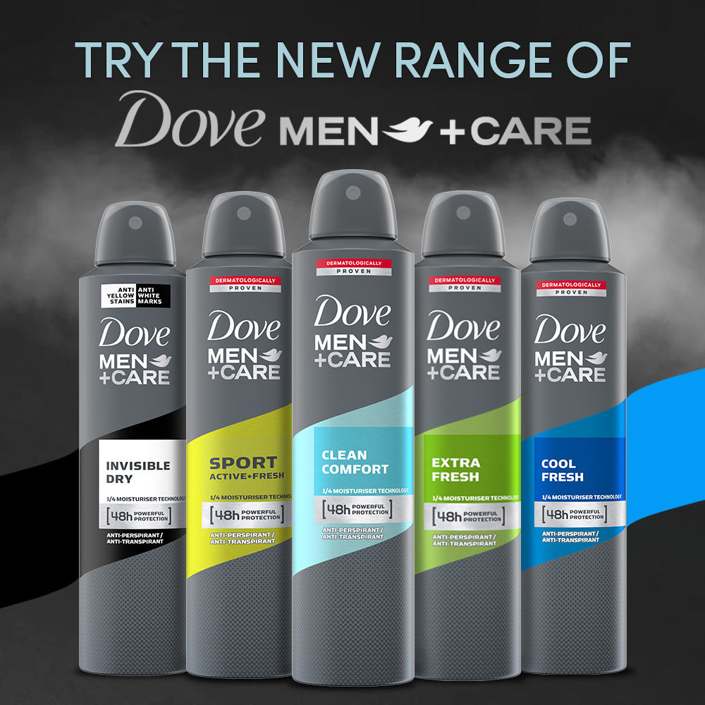 Dove Deodorant 3.8oz Dry Spray Men+Care Clean Comfort 72Hr