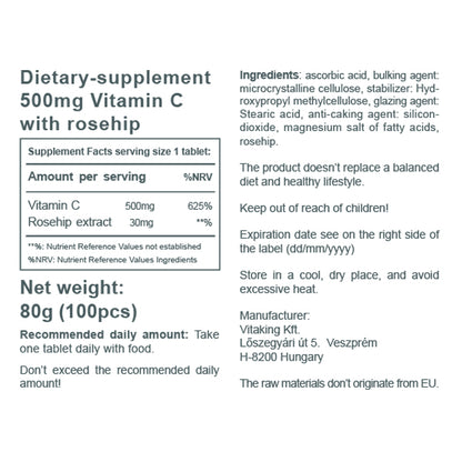 VIT C 500MG TABLET 1000CT MAJOR